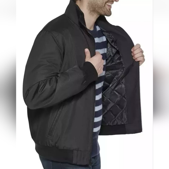 Calvin Klein Black Classic Ripstop Bomber Jacket Men’s S - Picture 2 of 10